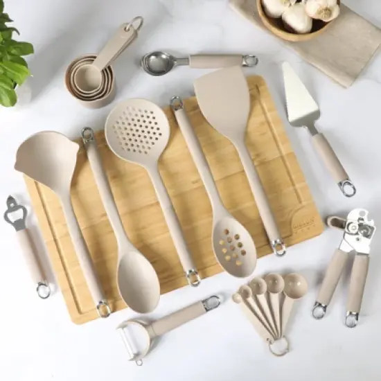 Gibson Home 20-Piece Kitchen Gadget & Tool Set &ndash; Nylon Utensils, Measuring Cups & Spoons, Can Opener, Ice Cream Scoop & More image {2}