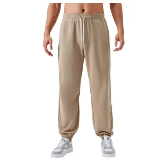 Anna-Kaci Active Men's Jogger Pants with Drawstring Waistband and Elastic Cuffs for Active Comfort image {7}