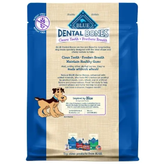 Blue Buffalo Dental Bones Large Natural Chew Dog Treats image {1}