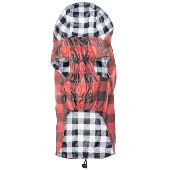 The Worthy Dog Water-Resistant Buffalo Plaid London Raincoat image {2}