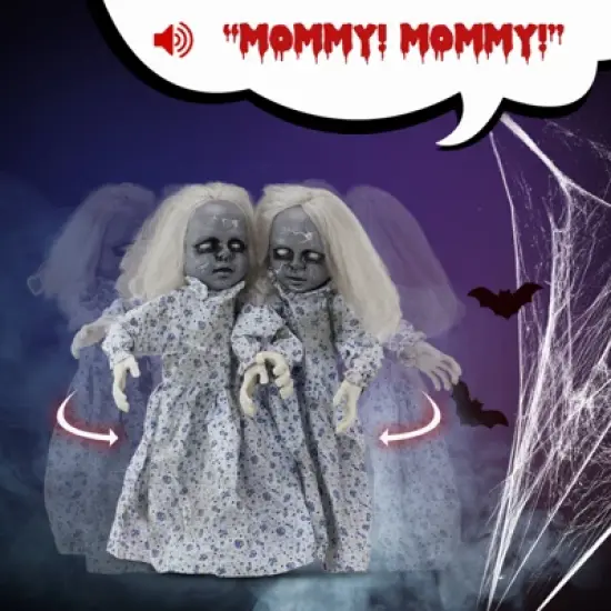 Slickblue Spooky 2.8 FT Halloween Prop with Motion Sensor, LED Eyes & Sounds for Outdoor Decorations image {6}