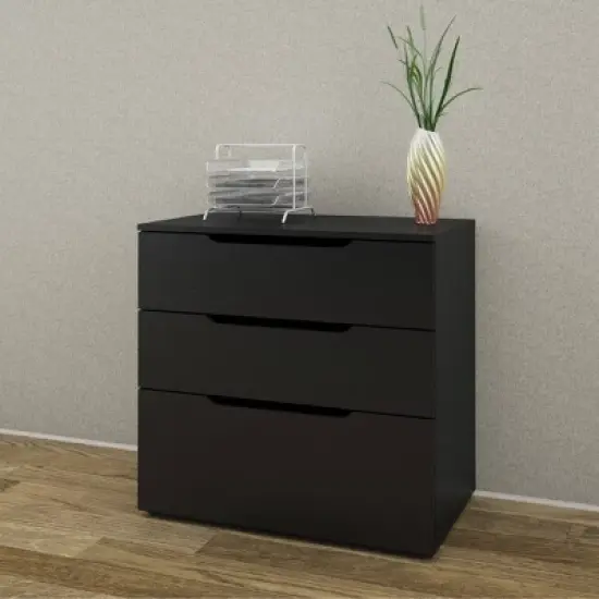 Next 3 Drawer Filing Cabinet Black - Nexera image {2}