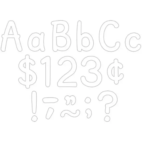 Teacher Created Resources&reg; White 4" Modern Classic Letters Combo Pack, Pack of 257 image {1}