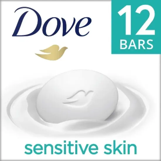 Dove Beauty Sensitive Skin Moisturizing Unscented Beauty Bar Soap image {11}