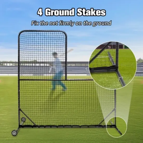 Dexmalle L-Shaped Baseball Net for Batting Cages image {4}