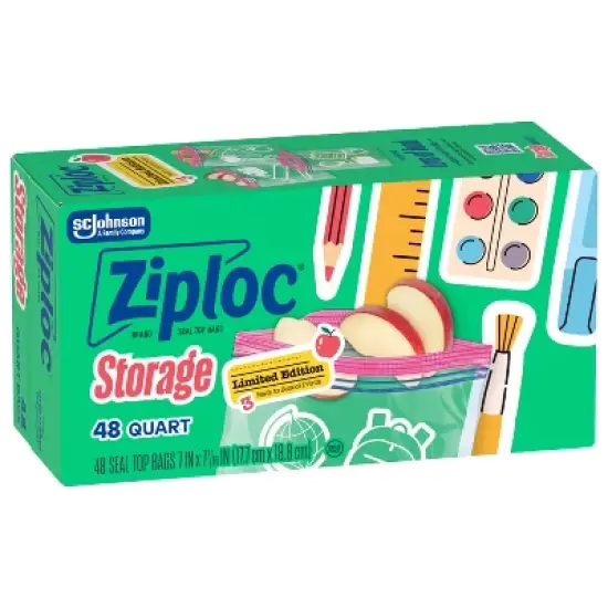 Ziploc Quart Food Storage Bags - 48 ct - Target Exclusive Back to School Designs image {10}