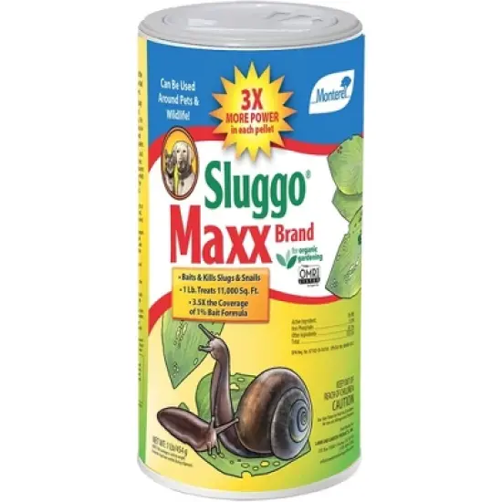 Monterey Sluggo Maxx Slug & Snail Killer Bait, 3% Iron Phosphate Insecticide image {2}