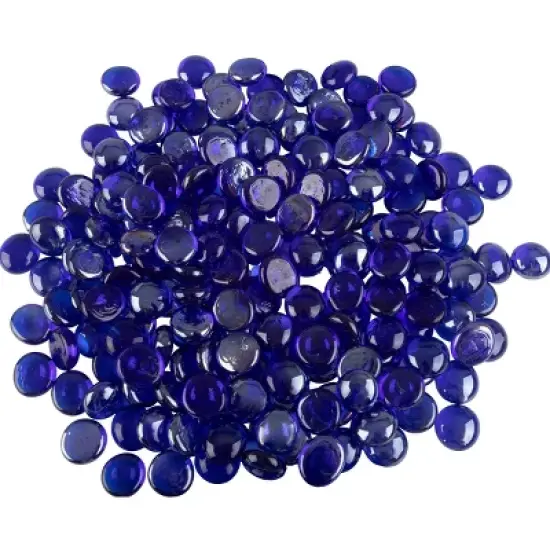 Home-Complete 10.47 lbs .75" Marbles Fire Glass Blue image {10}