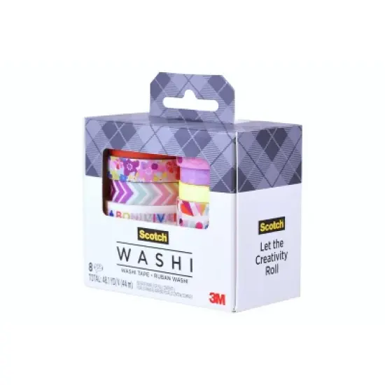Scotch 8pk Expressions Washi Tape Geometric Madness image {4}