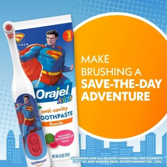 Spinbrush Kids' Superman Electric Toothbrush image {7}