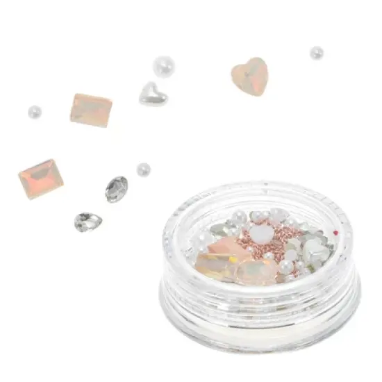 Unique Bargains Women's Elegant Rhinestone Nail Supplies Assorted Color 1 Set image {3}