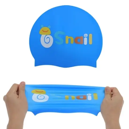 Unique Bargains Kid's Silicone Snail Swim Cap 1 Pc image {4}