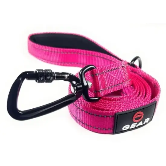 Locking Carabiner Nylon Dog Leash &ndash; 1 or 2 Handle &ndash; Enthusiast Gear image {3}