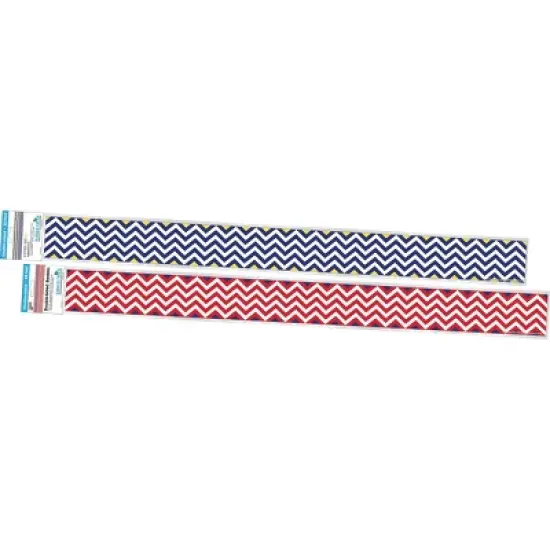 2pk Chevron Nautical Double-Sided Classroom Borders - Barker Creek: Multicolored Bulletin Board Trims, 24 Pieces image {3}