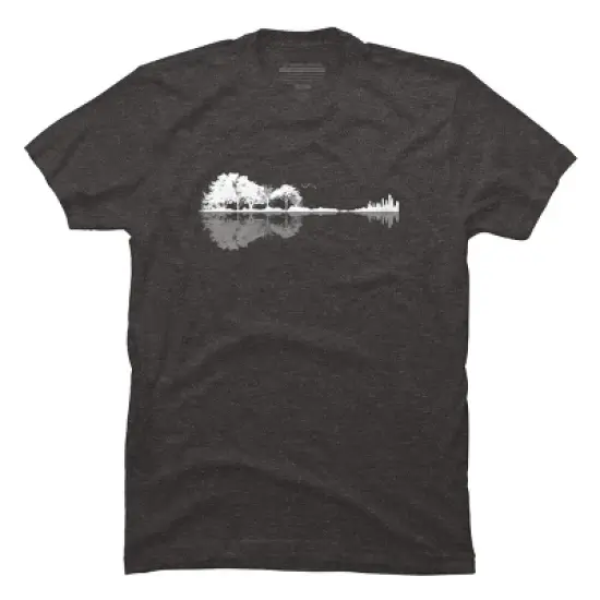 Men's Design By Humans Nature Guitar By Maryedenoa T-Shirt image {6}