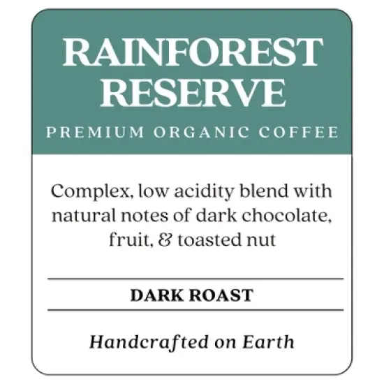 Copper Moon Rainforest Reserve Organic Blend Dark Roast Ground Coffee - 12oz image {1}