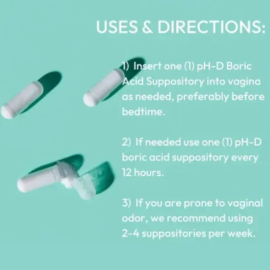 pH-D Feminine Health Boric Acid Vaginal Suppositories image {8}