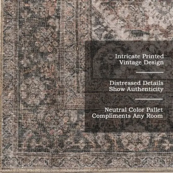 Nuloom Hillstone Collection Deka Traditional Vintage Medallion Area Rug image {5}