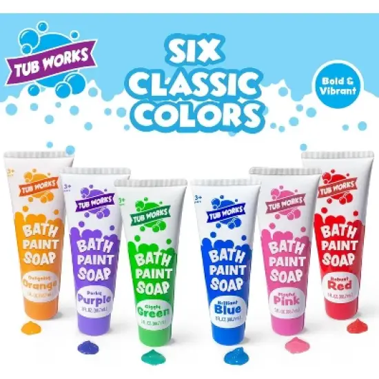 Tub Works Bath Paint Soap Bath Toy, Classic 6 Pack image {5}