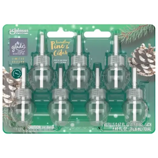 Glade PlugIns Scented Oil Air Freshener - Twinkling Pine & Cedar - 4.69oz/7pk image {3}