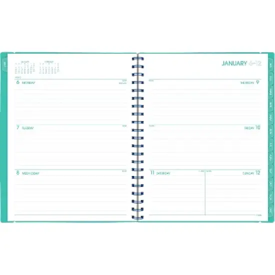 Mead Color Pop LG WM Planner January 2025 - March 2026 Aquatic Awe with Electric Indigo image {3}