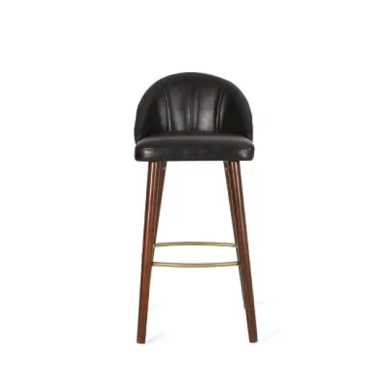 2pc Cullimore Contemporary Channel Stitch Counter Height Barstools - Christopher Knight Home image {2}