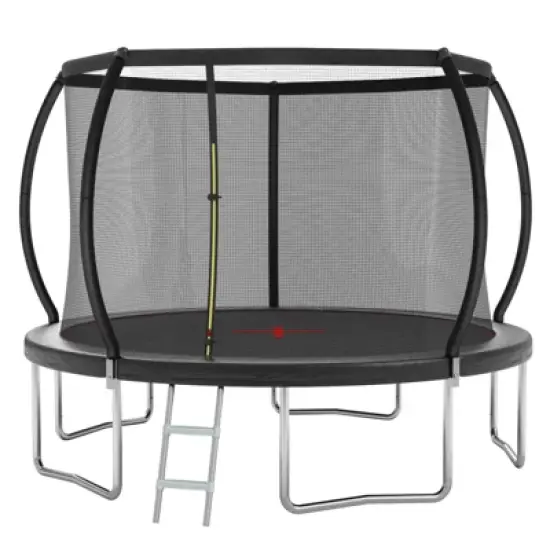 Okak 12/14FT UV-Protected Trampoline with Outer Safety Enclosure, Pumpkin Outdoor Trampolines with Thick Spring, Rebounder for Outdoor image {5}