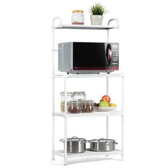 Costway Bakers Rack Microwave Oven Rack Shelves Kitchen Storage Organizer image {8}