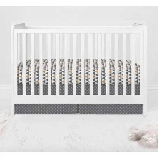 Bacati - Woodlands Forest Animals Beige/Grey 6 pc Crib Bedding Set with Long Rail Guard Cover image {6}