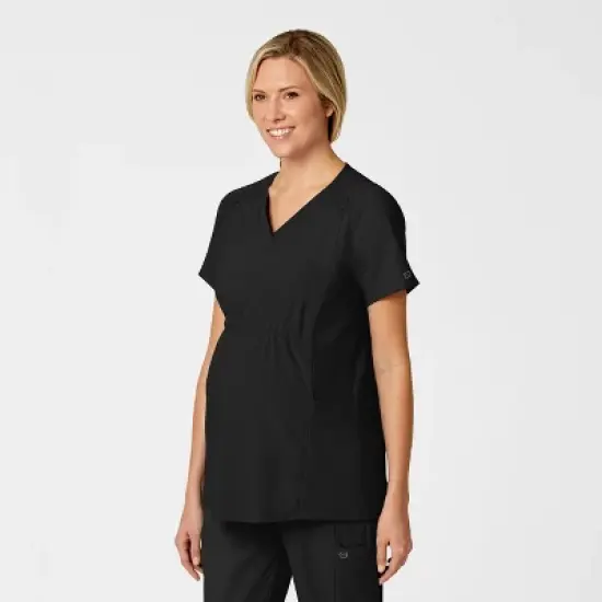Wink W123 Maternity V-Neck Scrub Top image {2}
