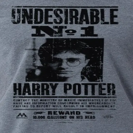 Harry Potter Mens' Undesirable No 1 Wanted Poster Sleep Pajama Set Multicolored image {1}
