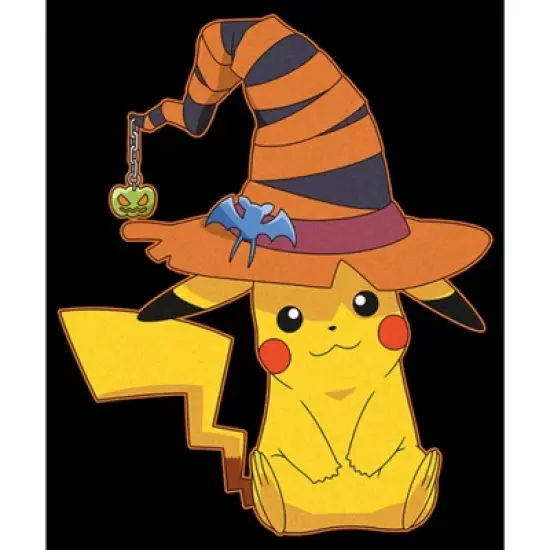 Junior's Pokemon Halloween Pikachu Witch Hat T-Shirt image {1}