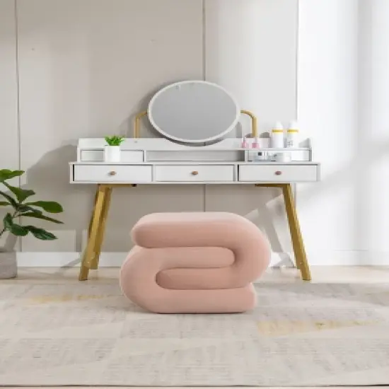 Coco Irregular Upholstered Ottoman-Maison Boucle image {3}
