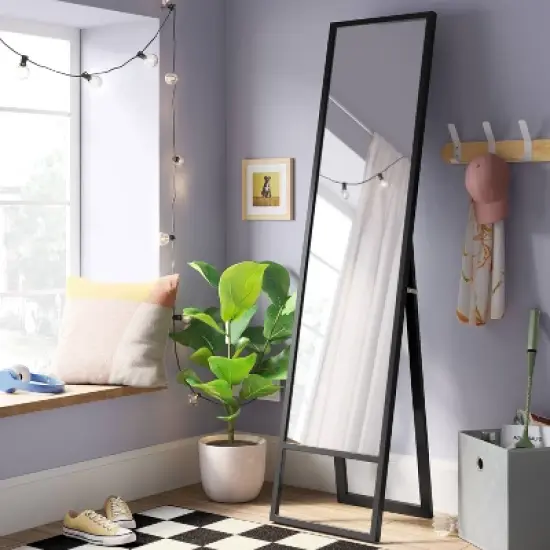 14"x58" Easel Mirror Black - Room Essentials&trade; image {1}