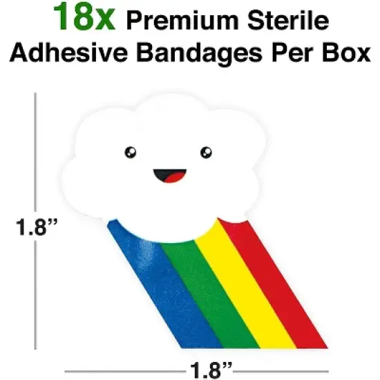 Gamago Rainbow Bandages | Set of 18 Individually Wrapped Self Adhesive Bandages image {1}