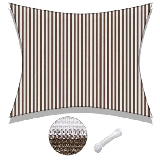 LAGarden 20x16Ft HDPE Rectangle Sun Shade Sail image {7}