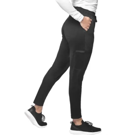 Medichic Women's Scrubs Mid Rise Slim 5 Pocket Active Yoga Scrub Pants image {2}