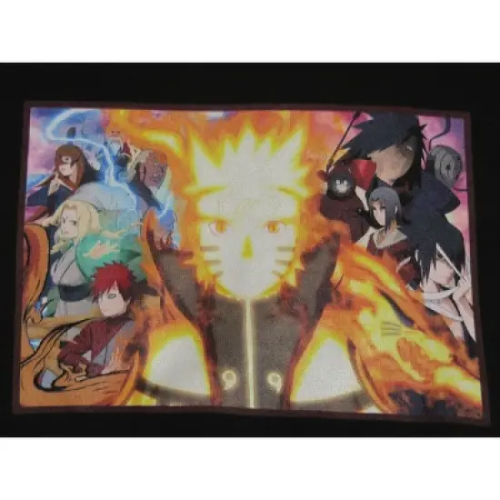 Naruto Shippuden Nine Tails Glow Men's Black Sweatshirt image {1}