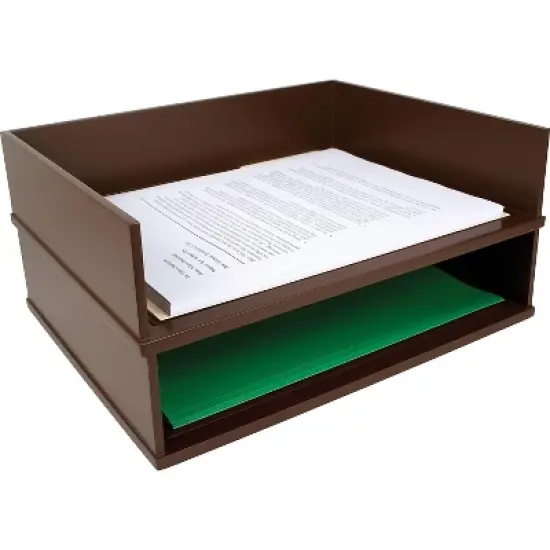 Victor Technology Technology Wooden Letter Tray Mocha Brown (B1154) image {2}