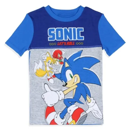 Sonic The Hedgehog Let's Roll Video Game Kids Cotton Pajama Set image {2}
