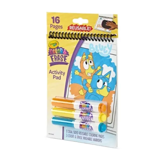 Crayola Bluey Color & Erase Reusable Activity Pad: Mess Free Coloring Book for Creative Travel Activities image {5}
