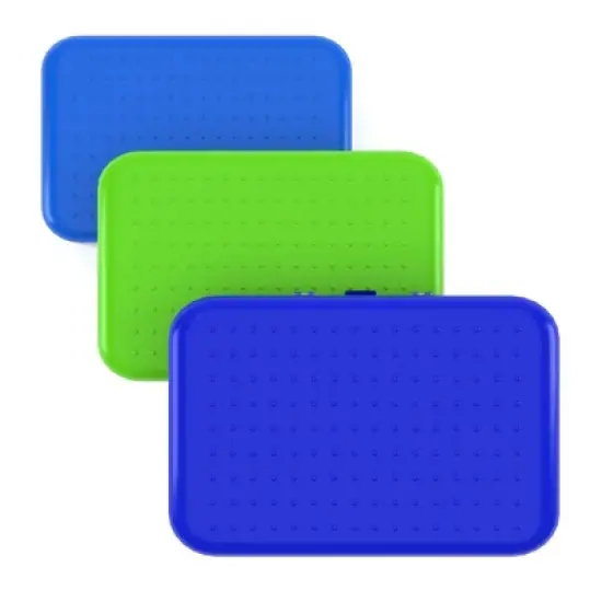 Double-Sided Jumbo Pencil Case - Plastic Student Organizer, 6 X 9 Inches, Assorted Colors (24 Packs) image {3}