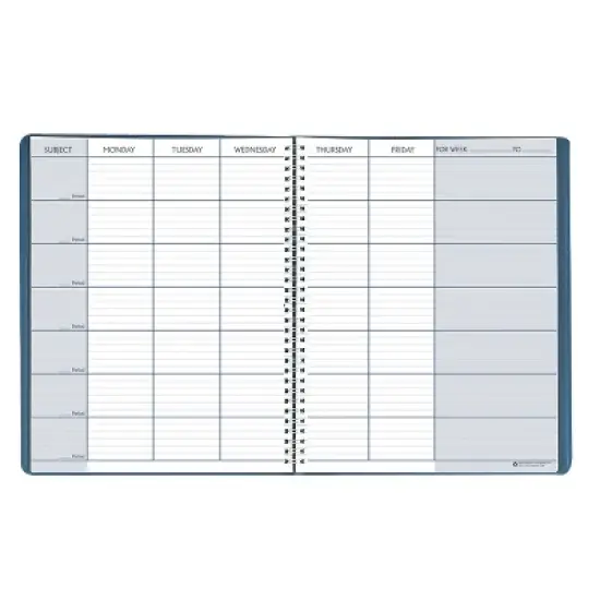 House of Doolittle Teachers Planner, Blue, 8-1/2" x 11", Pack of 2 image {1}