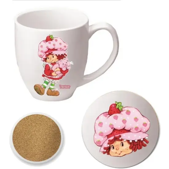 Courtside Market Strawberry Shortcake Sweet 16 oz Mug & Ceramic Coaster Set image {1}