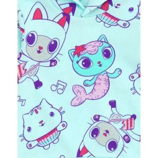 Dreamworks Gabby's Dollhouse Pandy Paws Cakey Cat MerCat Girls Fleece Pullover Hoodie Toddler to Big Kid image {2}