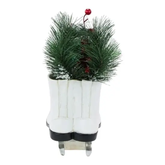 Northlight LED Lighted Ice Skates with Floral Arrangement Christmas Decoration - 12" image {4}