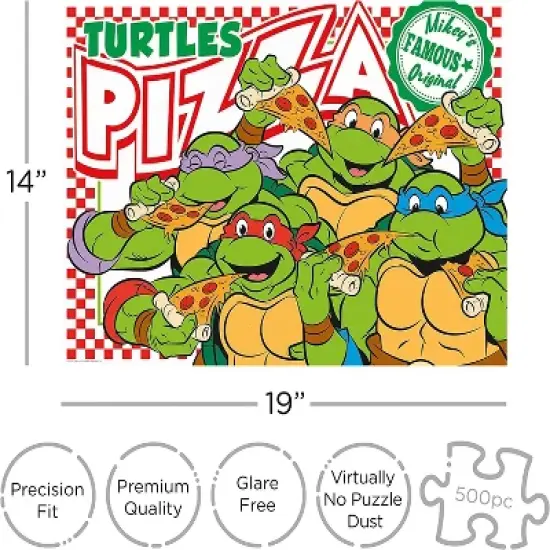 Aquarius Puzzles Teenage Mutant Ninja Turtles Pizza 500 Piece Jigsaw Puzzle image {1}