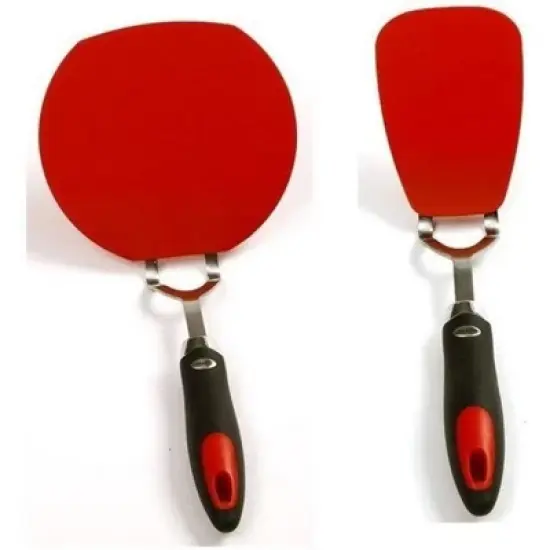 Norpro Small / Large Grip-EZ Stainless Steel / Nylon Flexible Turner Spatula Set image {6}