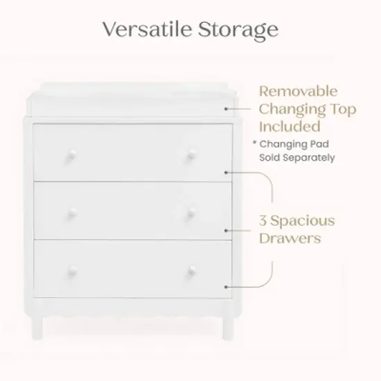 Delta Children William 3 Drawer Dresser with Changing Top image {6}