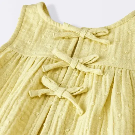 Baby Girls' Swiss Dot Tank Top & Shorts Set - Cloud Island&trade; Yellow image {1}